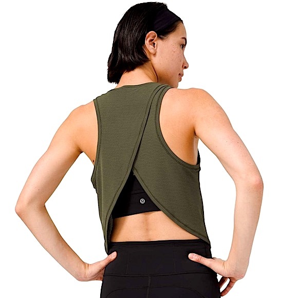 lululemon athletica Tops - LULULEMON || Fast As Light Tank Top *Mesh | Size 4 | Camo Green | Open-Back